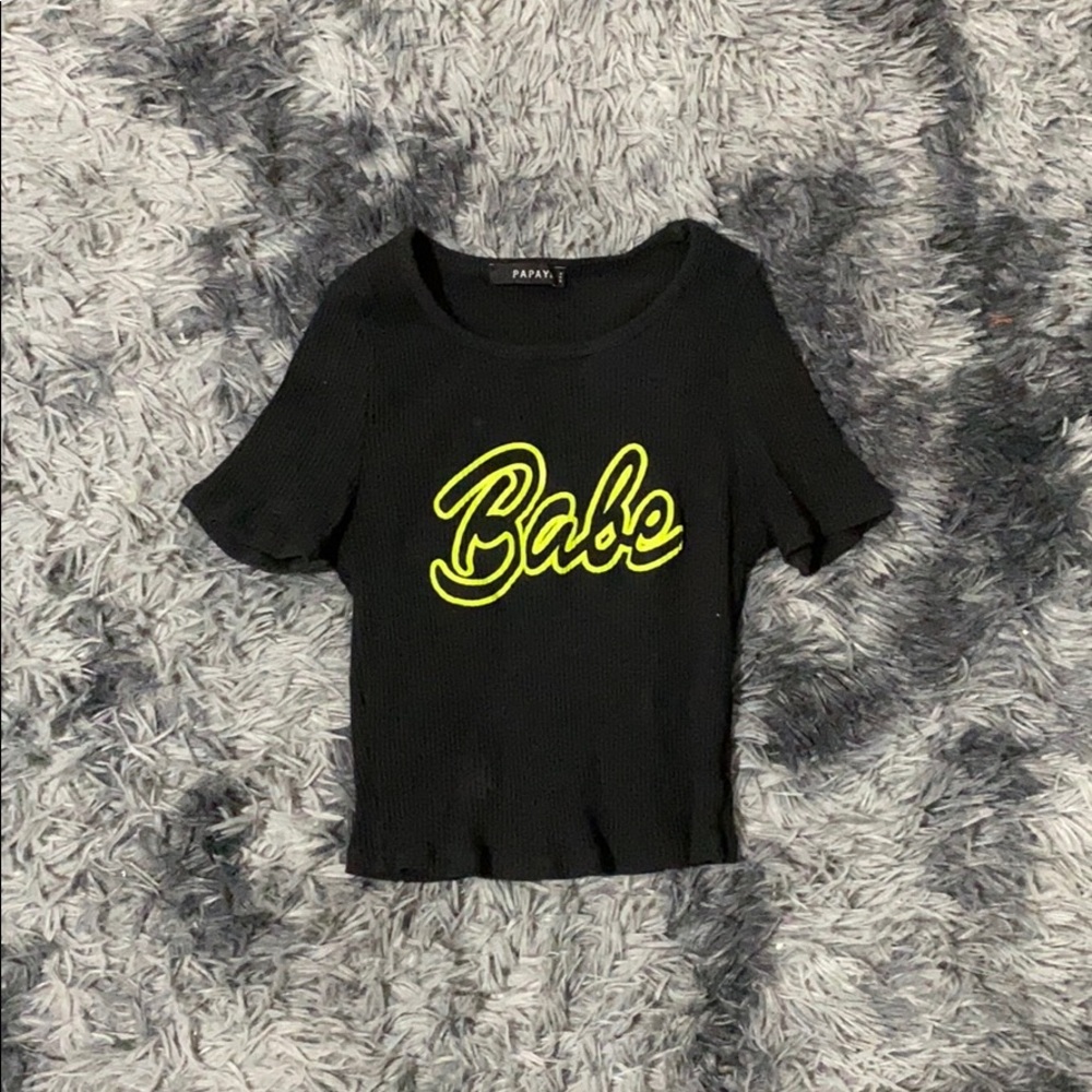 Black cropped top